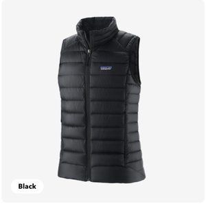 Women's Black Patagonia Down Sweater Vest Medium